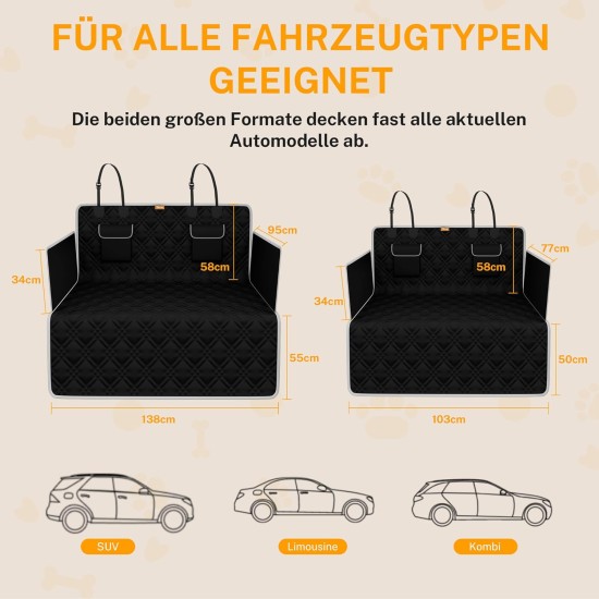 Toozey SUV Cargo Liner for Dogs, XL, Waterproof Dog Boot Seat Cover for Rear Boot Pet Cargo Cover Liner for SUV/Van/Truck, Black Toozey SUV Cargo Liner for Dogs, XL, Waterproof Dog Boot Seat Cover for Rear Boot Pet Cargo Cover Liner for SUV/Van/Truck, Black