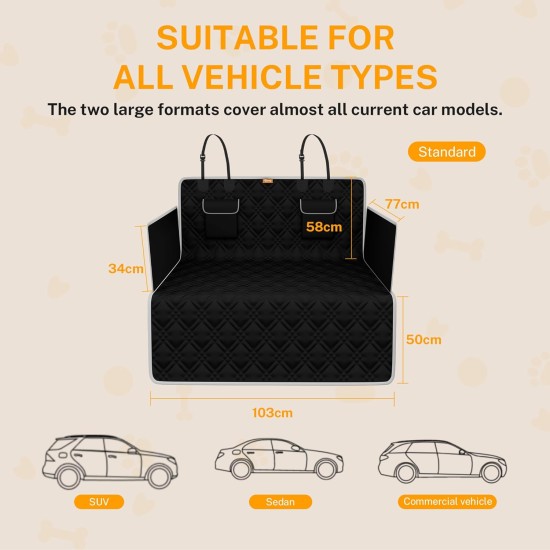Toozey SUV Cargo Liner for Dogs, XL, Waterproof Dog Boot Seat Cover for Rear Boot Pet Cargo Cover Liner for SUV/Van/Truck, Black Toozey SUV Cargo Liner for Dogs, XL, Waterproof Dog Boot Seat Cover for Rear Boot Pet Cargo Cover Liner for SUV/Van/Truck, Black