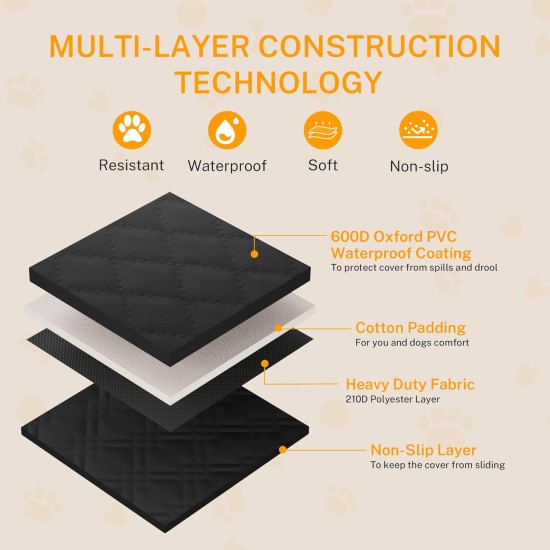 Toozey SUV Cargo Liner for Dogs, XL, Waterproof Dog Boot Seat Cover for Rear Boot Pet Cargo Cover Liner for SUV/Van/Truck, Black Toozey SUV Cargo Liner for Dogs, XL, Waterproof Dog Boot Seat Cover for Rear Boot Pet Cargo Cover Liner for SUV/Van/Truck, Black