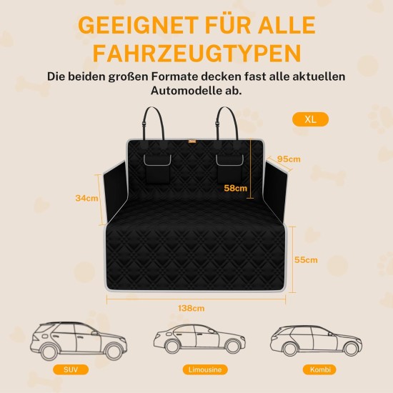 Toozey SUV Cargo Liner for Dogs, XL, Waterproof Dog Boot Seat Cover for Rear Boot Pet Cargo Cover Liner for SUV/Van/Truck, Black Toozey SUV Cargo Liner for Dogs, XL, Waterproof Dog Boot Seat Cover for Rear Boot Pet Cargo Cover Liner for SUV/Van/Truck, Black