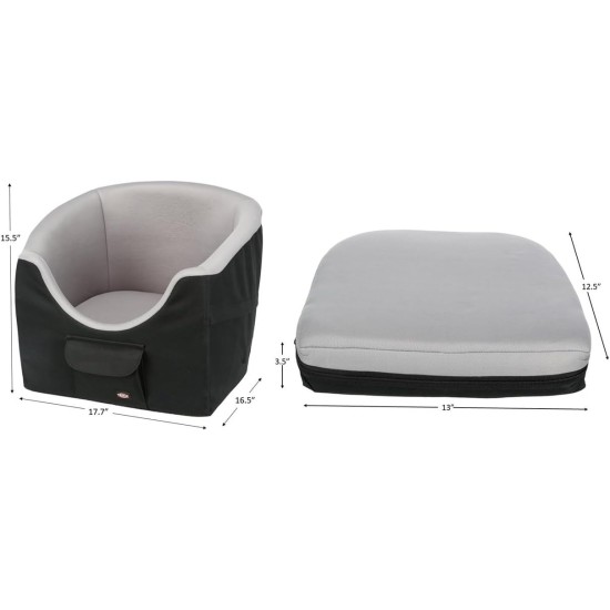 Trixie 13176 car seat, 45 × 39 × 42 cm, black / gray Trixie 13176 car seat, 45 × 39 × 42 cm, black / gray