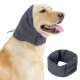 1 Piece Grey Soothing Earmuffs for Dogs, Pet Bandana, Easy Clean Head Guard for Dogs with Adjustable Self-Adhesive Tape