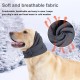 1 Piece Grey Soothing Earmuffs for Dogs, Pet Bandana, Easy Clean Head Guard for Dogs with Adjustable Self-Adhesive Tape