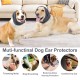 1 Piece Grey Soothing Earmuffs for Dogs, Pet Bandana, Easy Clean Head Guard for Dogs with Adjustable Self-Adhesive Tape