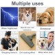 1 Piece Grey Soothing Earmuffs for Dogs, Pet Bandana, Easy Clean Head Guard for Dogs with Adjustable Self-Adhesive Tape