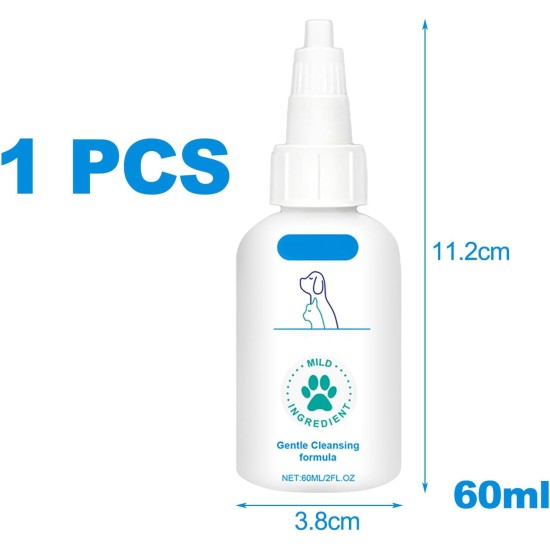 60 ml Ear Cleaner for Dogs, Ear Cleaner Dog, Ear Drops for Dogs, Dog Ear Cleaner, Cat Ear Cleaner, Ear Drops Dog, Ear Cleaner Dog, for Cleaning and Humidification 60 ml Ear Cleaner for Dogs, Ear Cleaner Dog, Ear Drops for Dogs, Dog Ear Cleaner, Cat Ear Cleaner, Ear Drops Dog, Ear Cleaner Dog, for Cleaning and Humidification