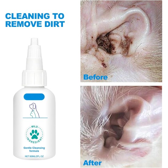 60 ml Ear Cleaner for Dogs, Ear Cleaner Dog, Ear Drops for Dogs, Dog Ear Cleaner, Cat Ear Cleaner, Ear Drops Dog, Ear Cleaner Dog, for Cleaning and Humidification 60 ml Ear Cleaner for Dogs, Ear Cleaner Dog, Ear Drops for Dogs, Dog Ear Cleaner, Cat Ear Cleaner, Ear Drops Dog, Ear Cleaner Dog, for Cleaning and Humidification
