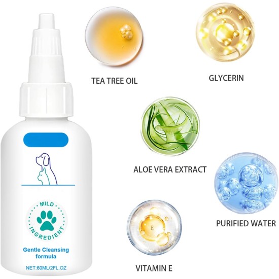 60 ml Ear Cleaner for Dogs, Ear Cleaner Dog, Ear Drops for Dogs, Dog Ear Cleaner, Cat Ear Cleaner, Ear Drops Dog, Ear Cleaner Dog, for Cleaning and Humidification 60 ml Ear Cleaner for Dogs, Ear Cleaner Dog, Ear Drops for Dogs, Dog Ear Cleaner, Cat Ear Cleaner, Ear Drops Dog, Ear Cleaner Dog, for Cleaning and Humidification