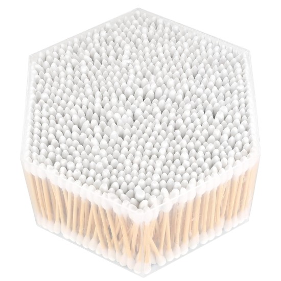800 Pieces Pointed and Round Count Cotton Buds Natural Cotton Buds for Ear Sticks Cotton Buds with Wooden Sticks for Makeup Cleaning Crafts with 800 Pieces Pointed and Round Count Cotton Buds Natural Cotton Buds for Ear Sticks Cotton Buds with Wooden Sticks for Makeup Cleaning Crafts with