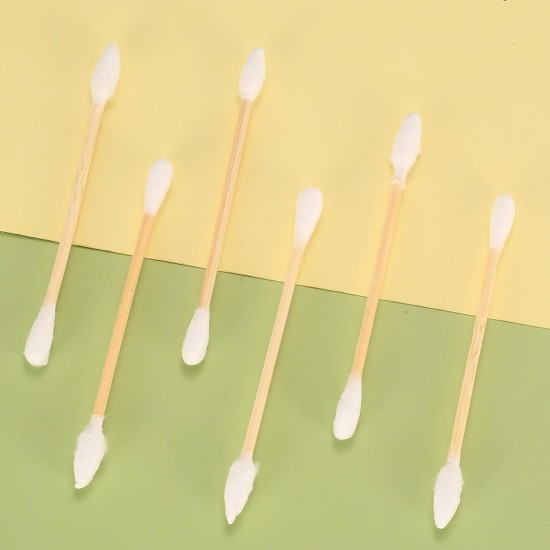800 Pieces Pointed and Round Count Cotton Buds Natural Cotton Buds for Ear Sticks Cotton Buds with Wooden Sticks for Makeup Cleaning Crafts with 800 Pieces Pointed and Round Count Cotton Buds Natural Cotton Buds for Ear Sticks Cotton Buds with Wooden Sticks for Makeup Cleaning Crafts with