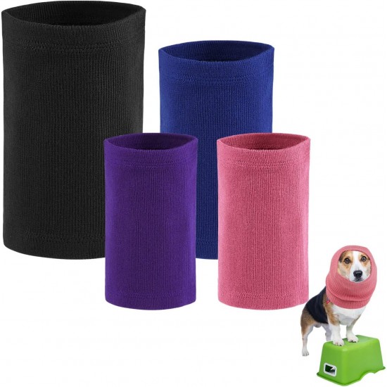 AIEX Pack of 4 Dog Head Covers, Soft Earmuffs for Dogs, Colourful Neckerchief Dog to Keep Warm, Noise Reduction, Relaxation AIEX Pack of 4 Dog Head Covers, Soft Earmuffs for Dogs, Colourful Neckerchief Dog to Keep Warm, Noise Reduction, Relaxation