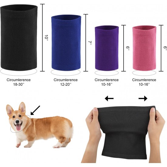 AIEX Pack of 4 Dog Head Covers, Soft Earmuffs for Dogs, Colourful Neckerchief Dog to Keep Warm, Noise Reduction, Relaxation AIEX Pack of 4 Dog Head Covers, Soft Earmuffs for Dogs, Colourful Neckerchief Dog to Keep Warm, Noise Reduction, Relaxation