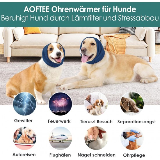 AOFITEE Ear Protection for Dogs, Noise Protection, Small Dogs, Earmuffs, Pet Snood Ear Protection, Dog Hearing Protection, New Year's Eve Dog Cover, Hearing Protection, Dog Thunderstorm AOFITEE Ear Protection for Dogs, Noise Protection, Small Dogs, Earmuffs, Pet Snood Ear Protection, Dog Hearing Protection, New Year's Eve Dog Cover, Hearing Protection, Dog Thunderstorm