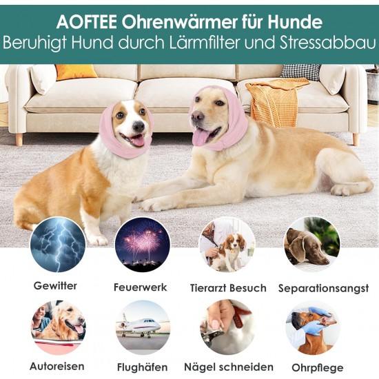 AOFITEE Ear Protection for Dogs, Noise Protection, Small Dogs, Earmuffs, Pet Snood Ear Protection, Dog Hearing Protection, New Year's Eve Dog Cover, Hearing Protection, Dog Thunderstorm AOFITEE Ear Protection for Dogs, Noise Protection, Small Dogs, Earmuffs, Pet Snood Ear Protection, Dog Hearing Protection, New Year's Eve Dog Cover, Hearing Protection, Dog Thunderstorm