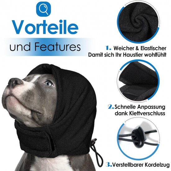 AOFITEE Ear Protection for Dogs, Noise Protection, Small Dogs, Earmuffs, Pet Snood Ear Protection, Dog Hearing Protection, New Year's Eve Dog Cover, Hearing Protection, Dog Thunderstorm AOFITEE Ear Protection for Dogs, Noise Protection, Small Dogs, Earmuffs, Pet Snood Ear Protection, Dog Hearing Protection, New Year's Eve Dog Cover, Hearing Protection, Dog Thunderstorm