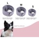 Adjustable Calming Headband for Dogs with Magic Bands, Calming Hood for Dogs Against Anxiety, Keeps them Warm, Ear Protection Purple Light M