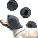 Adjustable Calming Headband for Dogs with Magic Bands, Calming Hood for Dogs Against Anxiety, Keeps them Warm, Ear Protection Purple Light M