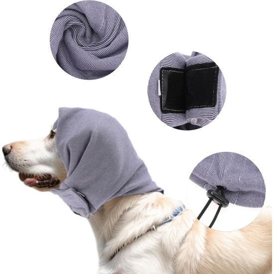 Adjustable Calming Headband for Dogs with Magic Bands, Calming Hood for Dogs Against Anxiety, Keeps them Warm, Ear Protection Purple Light M Adjustable Calming Headband for Dogs with Magic Bands, Calming Hood for Dogs Against Anxiety, Keeps them Warm, Ear Protection Purple Light M
