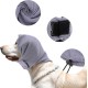 Adjustable Calming Headband for Dogs with Magic Bands, Calming Hood for Dogs Against Anxiety, Keeps them Warm, Ear Protection Purple Light M
