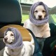 Adjustable Calming Headband for Dogs with Magic Bands, Calming Hood for Dogs Against Anxiety, Keeps them Warm, Ear Protection Purple Light M