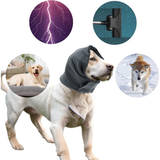 Adjustable Dog Calming Band with Velcro Straps for Bathing Small Grey Adjustable Dog Calming Band with Velcro Straps for Bathing Small Grey