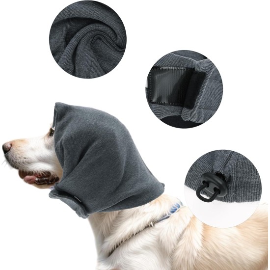 Adjustable Dog Calming Band with Velcro Straps for Bathing Small Grey Adjustable Dog Calming Band with Velcro Straps for Bathing Small Grey