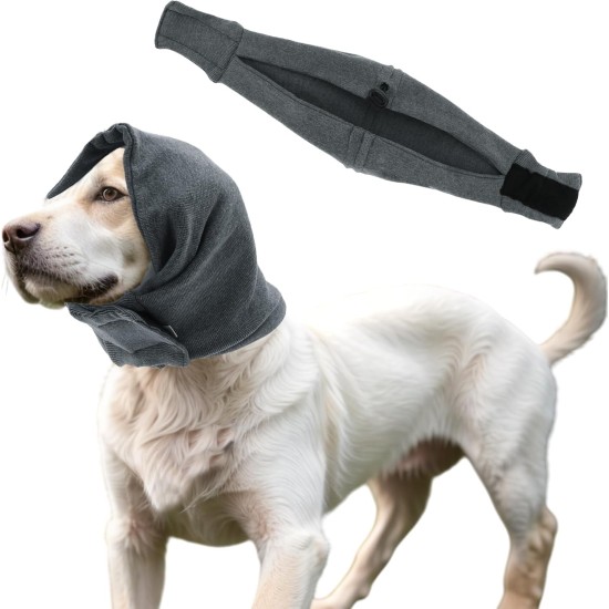 Adjustable Dog Calming Band with Velcro Straps for Bathing Small Grey Adjustable Dog Calming Band with Velcro Straps for Bathing Small Grey