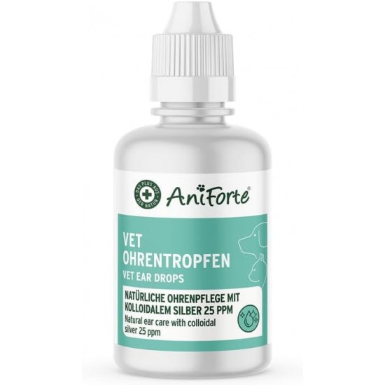 AniForte Ear Drops with Colloidal Silver 25 ppm & Marigold 50 ml | For Dogs, Cats & Small Animals I For Ear Inflammation, Itching I Ear Care, Ear Hygiene, Healthy Ears AniForte Ear Drops with Colloidal Silver 25 ppm & Marigold 50 ml | For Dogs, Cats & Small Animals I For Ear Inflammation, Itching I Ear Care, Ear Hygiene, Healthy Ears