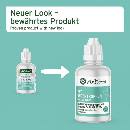 AniForte Ear Drops with Colloidal Silver 25 ppm & Marigold 50 ml | For Dogs, Cats & Small Animals I For Ear Inflammation, Itching I Ear Care, Ear Hygiene, Healthy Ears AniForte Ear Drops with Colloidal Silver 25 ppm & Marigold 50 ml | For Dogs, Cats & Small Animals I For Ear Inflammation, Itching I Ear Care, Ear Hygiene, Healthy Ears