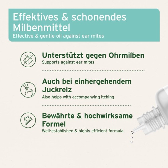 Aniforte Ohrmilbenöl 50 ml with Ear Mite Natural Product For Dogs, Cats and Other Pets Aniforte Ohrmilbenöl 50 ml with Ear Mite Natural Product For Dogs, Cats and Other Pets
