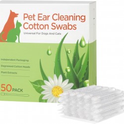 Aomig Dog Cotton Buds Pack of 50 Ear Cleaning for Dogs Ear Cleaner with Ear Drops Ear Cleaning Sticks Pets 8 cm Dog Ear Cleaner Cotton Buds Pet Ears for Pets Dogs Cats Aomig Dog Cotton Buds Pack of 50 Ear Cleaning for Dogs Ear Cleaner with Ear Drops Ear Cleaning Sticks Pets 8 cm Dog Ear Cleaner Cotton Buds Pet Ears for Pets Dogs Cats