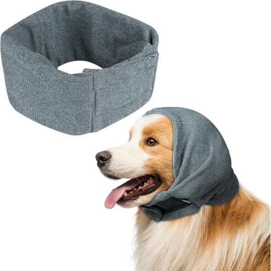 Aomig Earmuffs for Dogs, Dog Hat, Pet Dogs, Hearing Protection, Adjustable Ear Flap for Dogs with Stretch Bands, Dog Head Wrap, Neck Warmer, Dog Ear Protection, Hearing Protection for Dogs (Grey, S) Aomig Earmuffs for Dogs, Dog Hat, Pet Dogs, Hearing Protection, Adjustable Ear Flap for Dogs with Stretch Bands, Dog Head Wrap, Neck Warmer, Dog Ear Protection, Hearing Protection for Dogs (Grey, S)