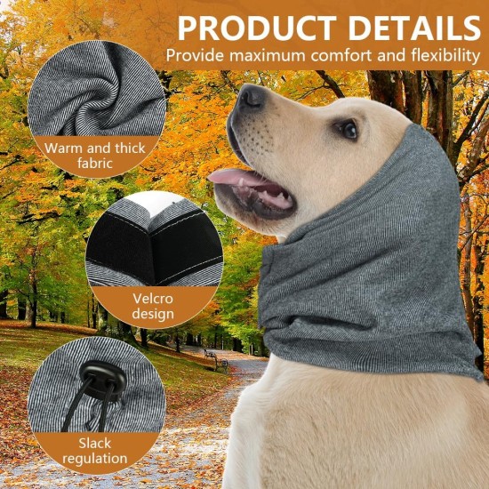 Aomig Earmuffs for Dogs, Dog Hat, Pet Dogs, Hearing Protection, Adjustable Ear Flap for Dogs with Stretch Bands, Dog Head Wrap, Neck Warmer, Dog Ear Protection, Hearing Protection for Dogs (Grey, S) Aomig Earmuffs for Dogs, Dog Hat, Pet Dogs, Hearing Protection, Adjustable Ear Flap for Dogs with Stretch Bands, Dog Head Wrap, Neck Warmer, Dog Ear Protection, Hearing Protection for Dogs (Grey, S)