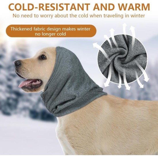 Aomig Earmuffs for Dogs, Dog Hat, Pet Dogs, Hearing Protection, Adjustable Ear Flap for Dogs with Stretch Bands, Dog Head Wrap, Neck Warmer, Dog Ear Protection, Hearing Protection for Dogs (Grey, S) Aomig Earmuffs for Dogs, Dog Hat, Pet Dogs, Hearing Protection, Adjustable Ear Flap for Dogs with Stretch Bands, Dog Head Wrap, Neck Warmer, Dog Ear Protection, Hearing Protection for Dogs (Grey, S)