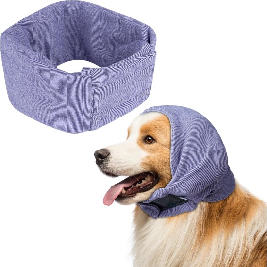Aomig Earmuffs for Dogs, Dog Hat, Pet Dogs, Hearing Protection, Adjustable Ear Flap for Dogs with Stretch Bands, Dog Head Wrap, Neck Warmer, Dog Ear Protection, Hearing Protection for Dogs (Grey, S) Aomig Earmuffs for Dogs, Dog Hat, Pet Dogs, Hearing Protection, Adjustable Ear Flap for Dogs with Stretch Bands, Dog Head Wrap, Neck Warmer, Dog Ear Protection, Hearing Protection for Dogs (Grey, S)