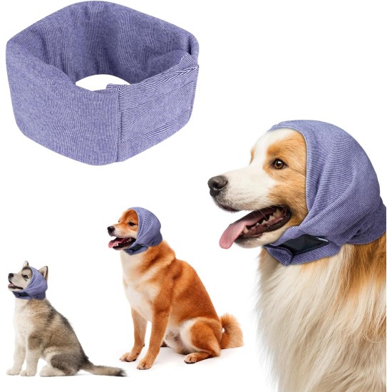 Aomig Earmuffs for Dogs, Dog Hat, Pet Dogs, Hearing Protection, Adjustable Ear Flap for Dogs with Stretch Bands, Dog Head Wrap, Neck Warmer, Dog Ear Protection, Hearing Protection for Dogs (Grey, S) Aomig Earmuffs for Dogs, Dog Hat, Pet Dogs, Hearing Protection, Adjustable Ear Flap for Dogs with Stretch Bands, Dog Head Wrap, Neck Warmer, Dog Ear Protection, Hearing Protection for Dogs (Grey, S)