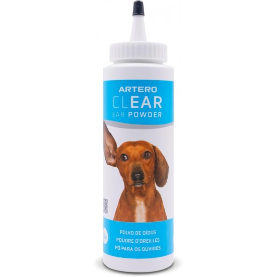 Artero Clear Ear Powder for Dogs, Prevents Sweat and Eliminates Bad Odor from Moisture in Dogs' Ears. Artero Clear Ear Powder for Dogs, Prevents Sweat and Eliminates Bad Odor from Moisture in Dogs' Ears.