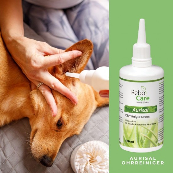 Aurisal Natural Ear Cleaner 100 ml for Dogs, Cats & Pets: Soothing Aloe Vera, Effective for Pollution, Easy to Use with Applicator Aurisal Natural Ear Cleaner 100 ml for Dogs, Cats & Pets: Soothing Aloe Vera, Effective for Pollution, Easy to Use with Applicator
