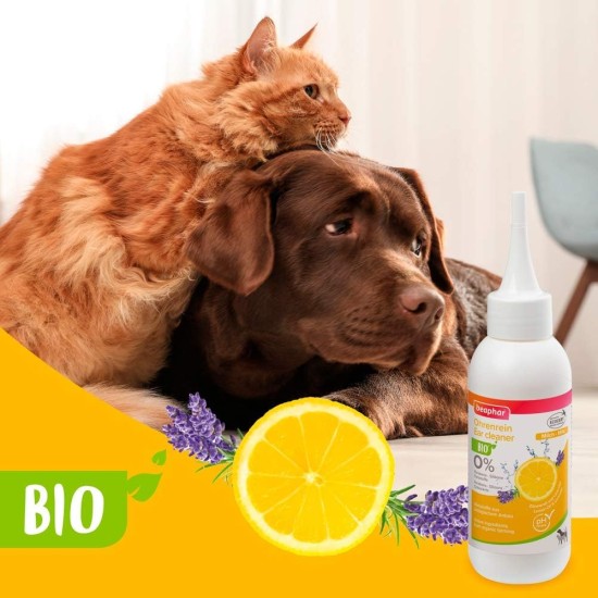 BEAPHAR - Organic Ear-Clean Milk for Dogs and Cats - 98.9% Organic Ingredients - 0% Parabens, Silicones, Dyes - 100 ml BEAPHAR - Organic Ear-Clean Milk for Dogs and Cats - 98.9% Organic Ingredients - 0% Parabens, Silicones, Dyes - 100 ml