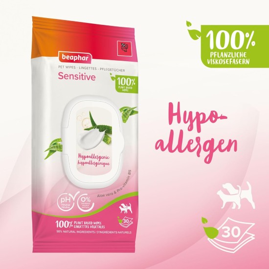 Beaphar 30 x Ears & Eyes Wipes for Dogs and Cats Beaphar 30 x Ears & Eyes Wipes for Dogs and Cats