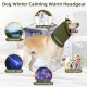 Blue Dream Island Dog Earmuffs Adjustable Waterproof Warm Cold Weather Headwear Ear Protection Noise Reducing Silent Tube Protector Anxiety Relieving Calming