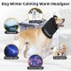 Blue Dream Island Dog Earmuffs Adjustable Waterproof Warm Cold Weather Headwear Ear Protection Noise Reducing Silent Tube Protector Anxiety Relieving Calming