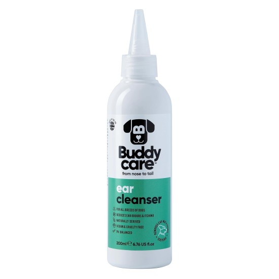 Buddycare Dog Ear Cleaner, Soothing Ear Cleaning Solution for Dogs, Naturally Derived Ingredients with Aloe Vera (200ml, 1 Pack) Buddycare Dog Ear Cleaner, Soothing Ear Cleaning Solution for Dogs, Naturally Derived Ingredients with Aloe Vera (200ml, 1 Pack)