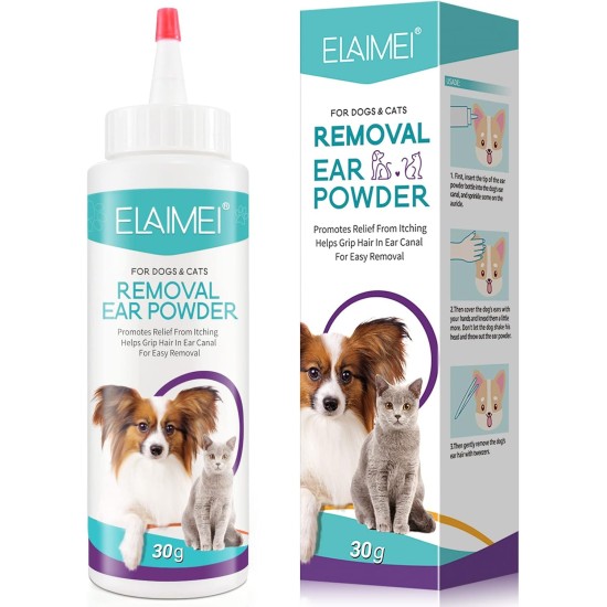 Canker Powder for Dog Ears, Dog Ear Cleaner, Dog Ear Powder for Hair Removal, Fast Acting Ear Powder, Prevention of Ear Infections in Dogs, Treats Ear Odour 30 g (1 Piece) Canker Powder for Dog Ears, Dog Ear Cleaner, Dog Ear Powder for Hair Removal, Fast Acting Ear Powder, Prevention of Ear Infections in Dogs, Treats Ear Odour 30 g (1 Piece)