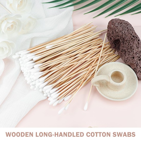 Cotton Buds Wooden Cotton Pack of 100 Dog Cotton Buds Applicator Dog Cotton Buds Ear Cleaner Long Wooden Handles Cotton Buds for Pets Dogs Cats 15 cm Cotton Buds Wooden Cotton Pack of 100 Dog Cotton Buds Applicator Dog Cotton Buds Ear Cleaner Long Wooden Handles Cotton Buds for Pets Dogs Cats 15 cm
