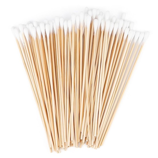 Cotton Buds Wooden Cotton Pack of 100 Dog Cotton Buds Applicator Dog Cotton Buds Ear Cleaner Long Wooden Handles Cotton Buds for Pets Dogs Cats 15 cm Cotton Buds Wooden Cotton Pack of 100 Dog Cotton Buds Applicator Dog Cotton Buds Ear Cleaner Long Wooden Handles Cotton Buds for Pets Dogs Cats 15 cm