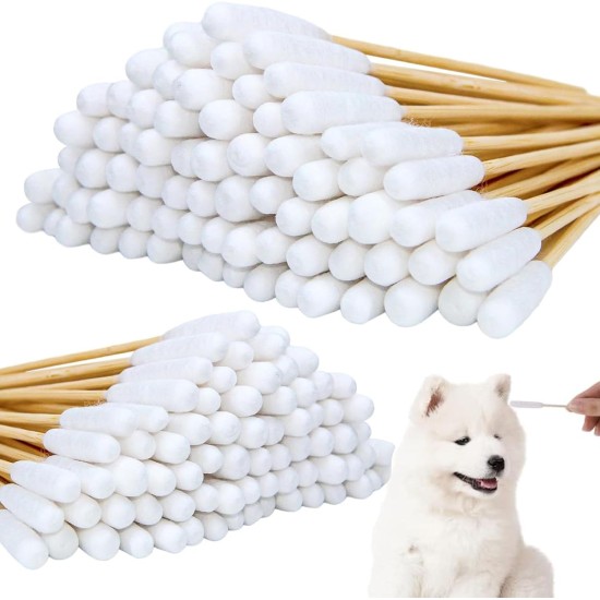 Cotton Buds for Dogs, Ear Sticks, Dogs, 2 Sizes, Ear Cleaner, Cotton Buds for Dogs, Cats, Horses, Teeth Cleaning, Ear Cleaning (Pack of 200, 15.12 cm) Cotton Buds for Dogs, Ear Sticks, Dogs, 2 Sizes, Ear Cleaner, Cotton Buds for Dogs, Cats, Horses, Teeth Cleaning, Ear Cleaning (Pack of 200, 15.12 cm)