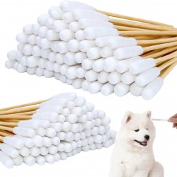 Cotton Buds for Dogs, Ear Sticks, Dogs, 2 Sizes, Ear Cleaner, Cotton Buds for Dogs, Cats, Horses, Teeth Cleaning, Ear Cleaning (Pack of 200, 15.12 cm) Cotton Buds for Dogs, Ear Sticks, Dogs, 2 Sizes, Ear Cleaner, Cotton Buds for Dogs, Cats, Horses, Teeth Cleaning, Ear Cleaning (Pack of 200, 15.12 cm)