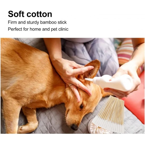Cryfokt Bamboo Cotton Buds, 100 Pieces Long Cotton Buds, Earwax Cleaner, Cotton Buds, Soft Ear Cleaner for Cleaning Dog Ears, Makeup, Pet Care Cryfokt Bamboo Cotton Buds, 100 Pieces Long Cotton Buds, Earwax Cleaner, Cotton Buds, Soft Ear Cleaner for Cleaning Dog Ears, Makeup, Pet Care