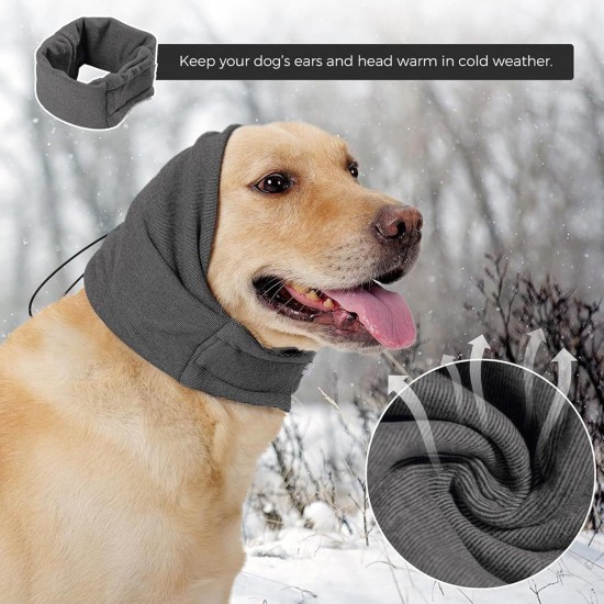 Dark Grey Earmuffs for Dogs, Stretchy, Flexible Ear Protection, Dog, Self-Adhesive Tape, Adjustable Dog Ear Protection, Warm Earmuffs Dog, for Pet Anxiety Relief (S) Dark Grey Earmuffs for Dogs, Stretchy, Flexible Ear Protection, Dog, Self-Adhesive Tape, Adjustable Dog Ear Protection, Warm Earmuffs Dog, for Pet Anxiety Relief (S)